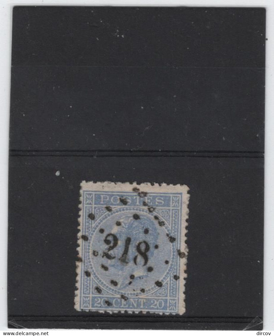 Belgie Nr 18 Puntstempel 218 Lierre - 1865-1866 Perfil Izquierdo