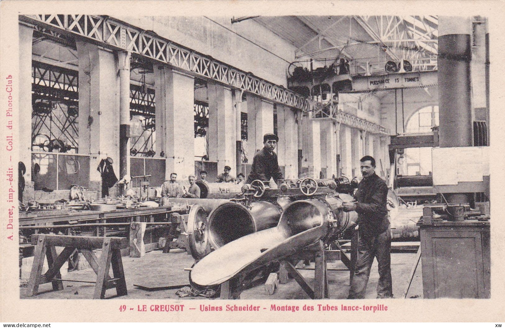 LE CREUSOT -71- 3 CPA - USINES SCHNEIDER - Laminoir - Tubes Lance-torpille - Atelier D'Artillerie - Animation - 15-04-24 - Le Creusot