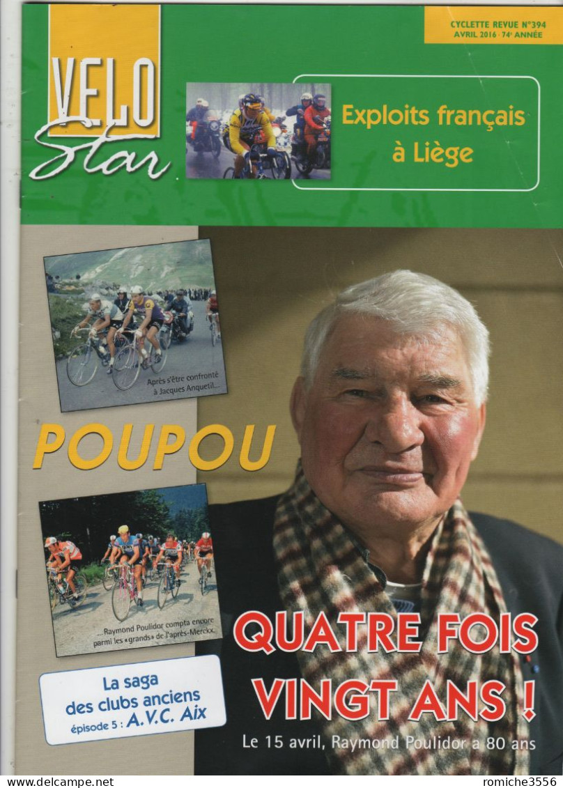 MAGAZINE VELO STAR  N° 394 AVRIL 2016 - Cyclisme