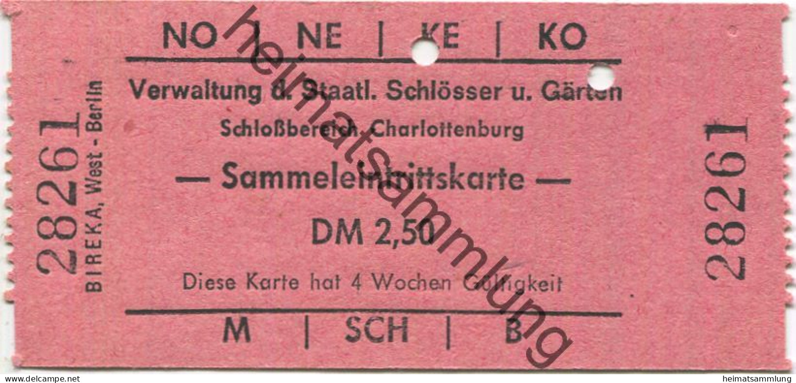 Deutschland - Berlin - Verwaltung Der Staatlichen Schlösser Und Gärten - Schlossbereich Charlottenburg - Sammeleintritts - Tickets - Vouchers