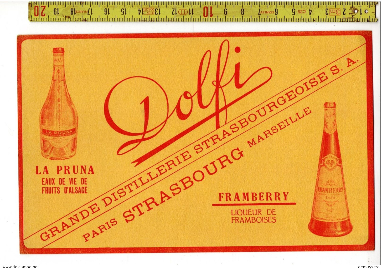 SOLDE 2000 - DOLFI GRANDE DISTILLERIE STRASBOUGEOISE - PARIS - STRASBOURG - MARSEILLE - Advertising