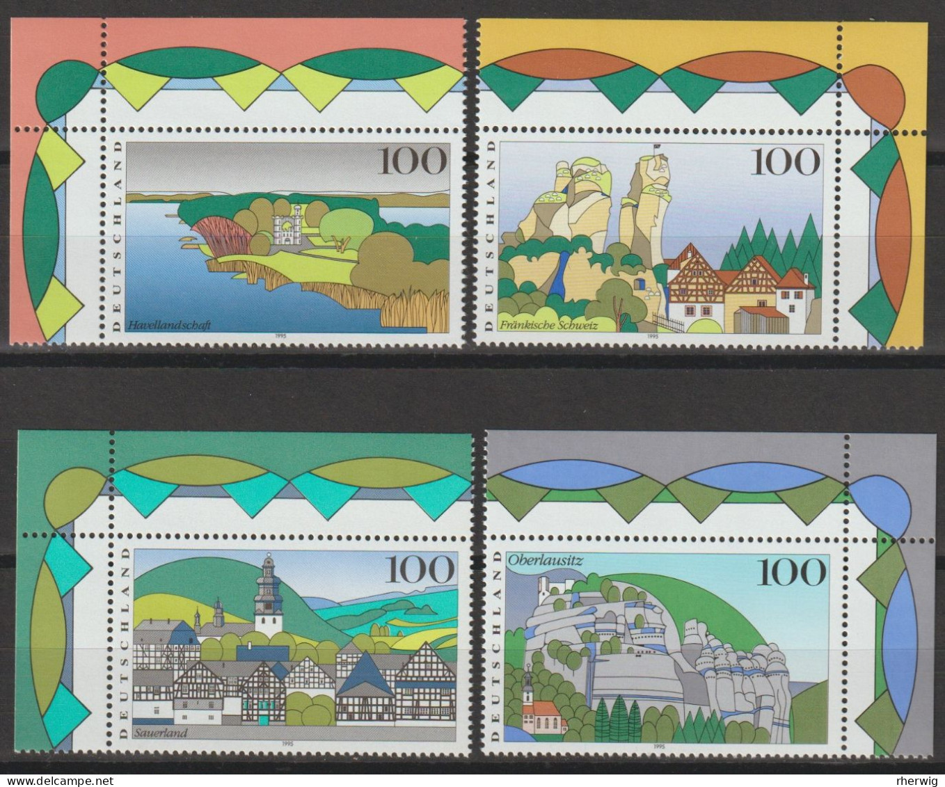 BRD, 1995, Mi.Nr. 1807-1810 ** -  Ein Satz Mit Eckrand Oben "Bilder Aus Deutschland (III)" - Unused Stamps