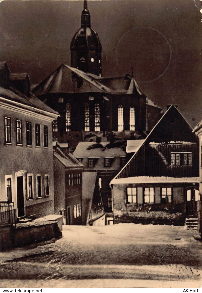 Annaberg - Buchholz - Ortsansicht Im Winter Abends - Annaberg-Buchholz