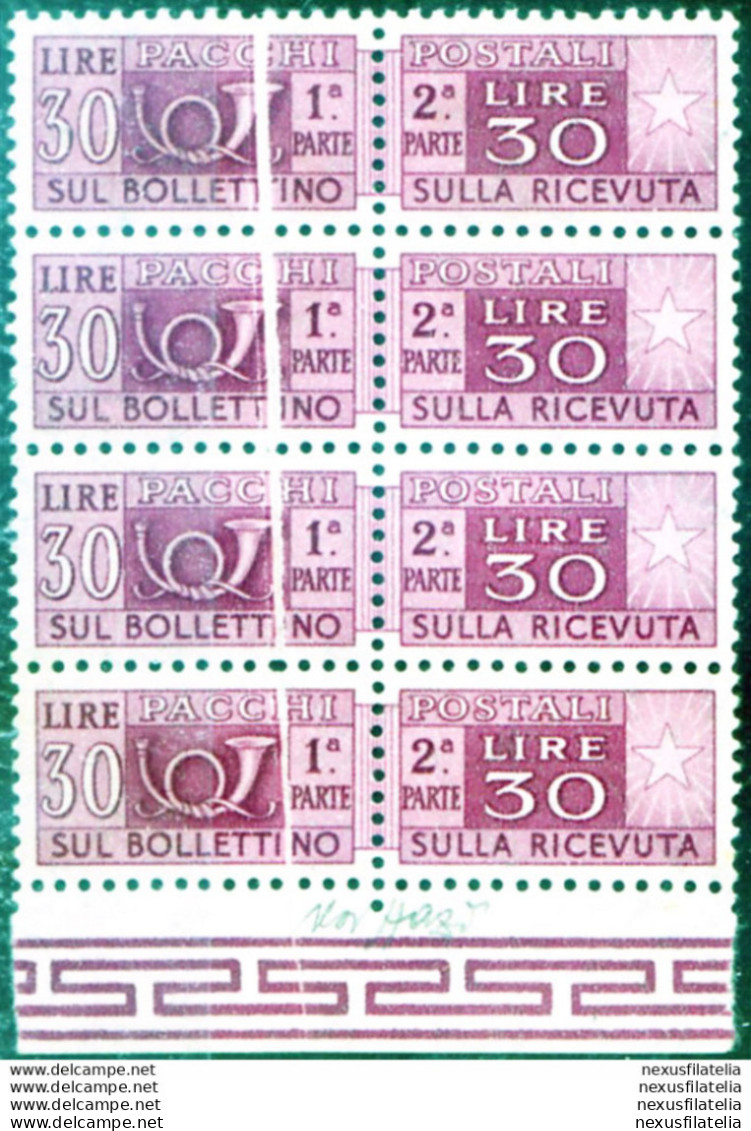 Pacchi Postali 30 Lire 1962. Varietà. - Varietà E Curiosità