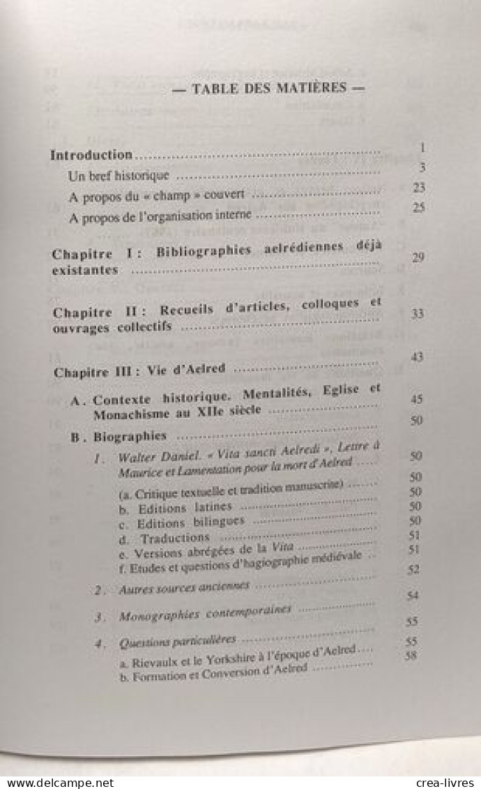 Bibliotheca Aelrediana Secunda - Une Bibliographie Cumulative (1962-1996) - "Fédération Internationale Des Instituts D'é - Andere & Zonder Classificatie