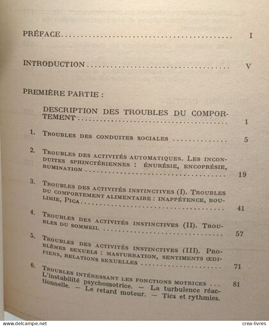 Les Troubles Du Comportement De L'enfant. Preface Du Professeur Robert Laplane - Psychology/Philosophy