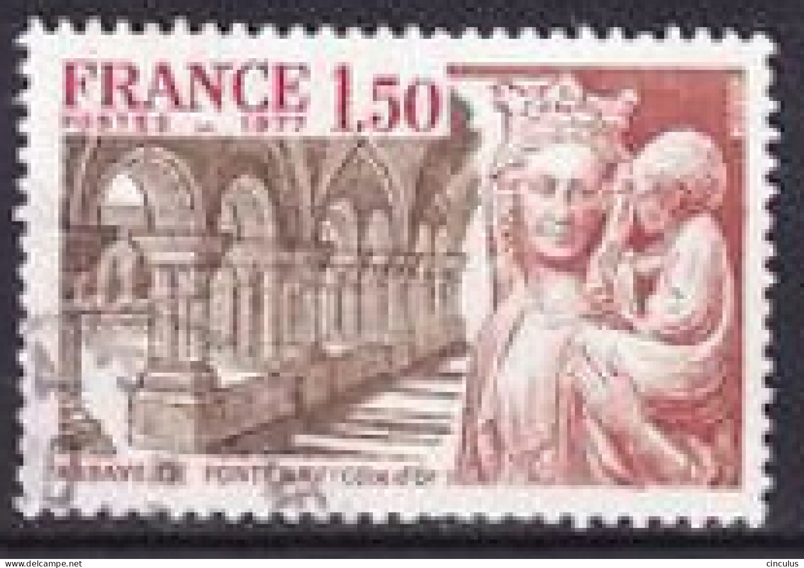 1977. France. Fontenay Abbey. Used. Mi. Nr. 2034 - Gebruikt