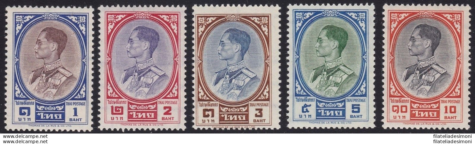 1961 Thailand - Tailandia - King Bhumipol ,  429/432/433/435/436 5 Values MNH** - Thailand