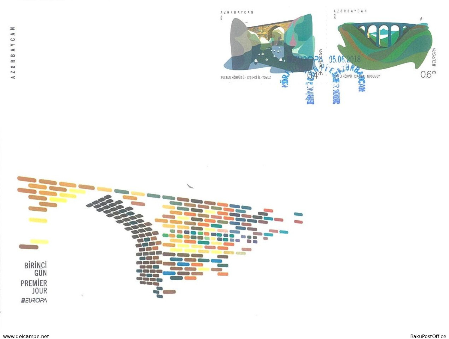 Azerbaijan 2018 FDC First Day Cover CEPT Europa Europe Souvenier Sheet - Azerbeidzjan