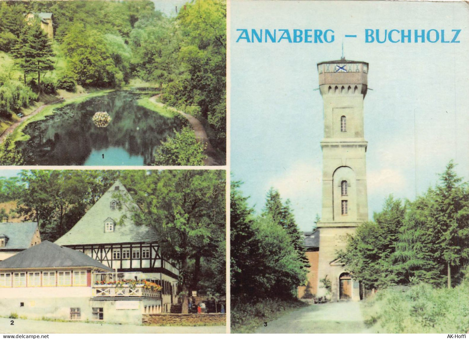 Annaberg - Buchholz - Mehrbildkarte Waldschlösschenpark, HOG Frohnauer Hammer, Pöhlberg - Annaberg-Buchholz