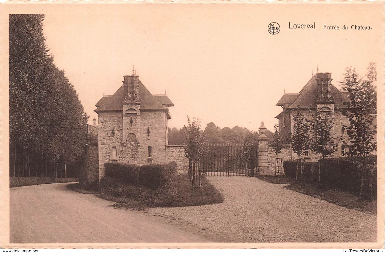 BELGIQUE - Gerpinnes - Loverval - Entrée Du Château - Carte Postale Ancienne - Gerpinnes