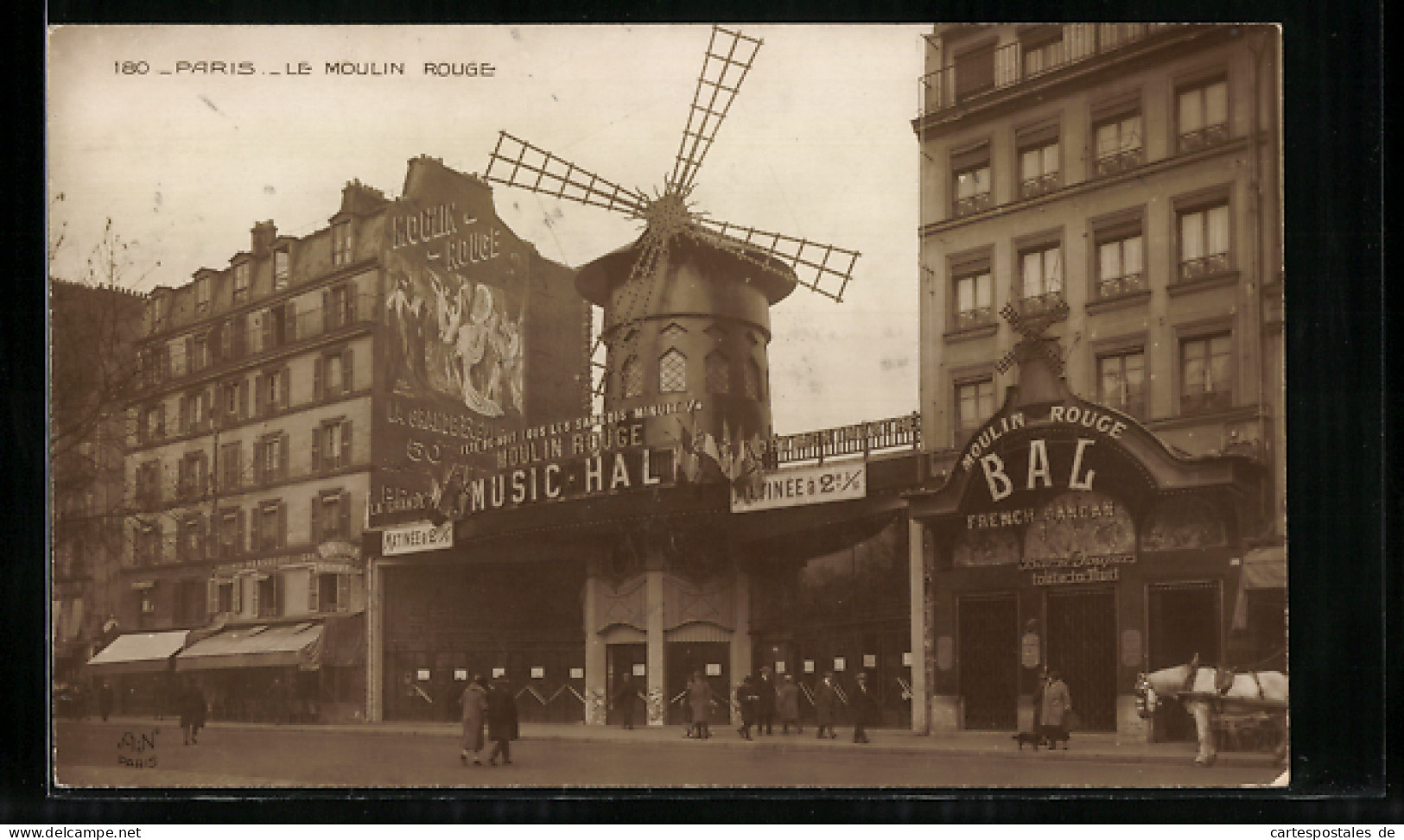 AK Paris, Moulin Rouge Mit Strasse  - Otros & Sin Clasificación