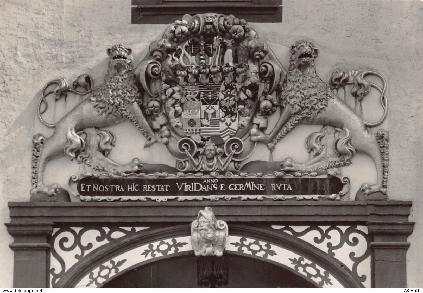 Augustusburg (Kr. Flöha) Schloß, Wappen Am Portal Des Innenhofes - Augustusburg
