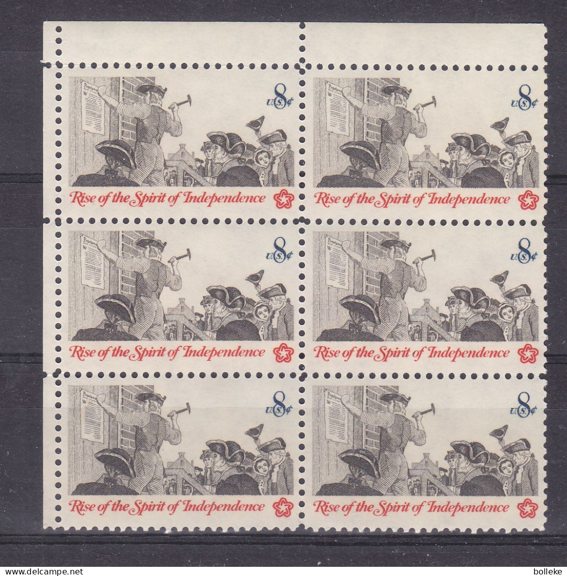 Etats Unis - Yvert 976 ** - Bloc De 6 - Indépendance - - Unused Stamps