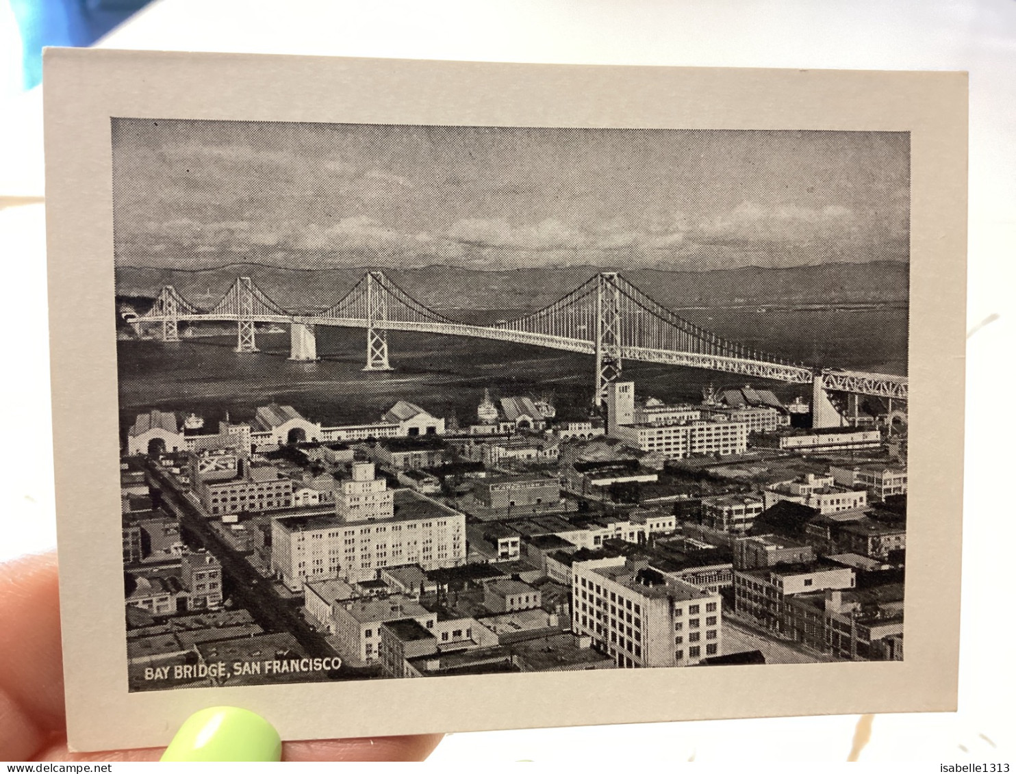 PHOTO SNAPSHOT 1960 SAN FRANCISCO BAY BRIDGE, SAN FRANCISCO - San Francisco