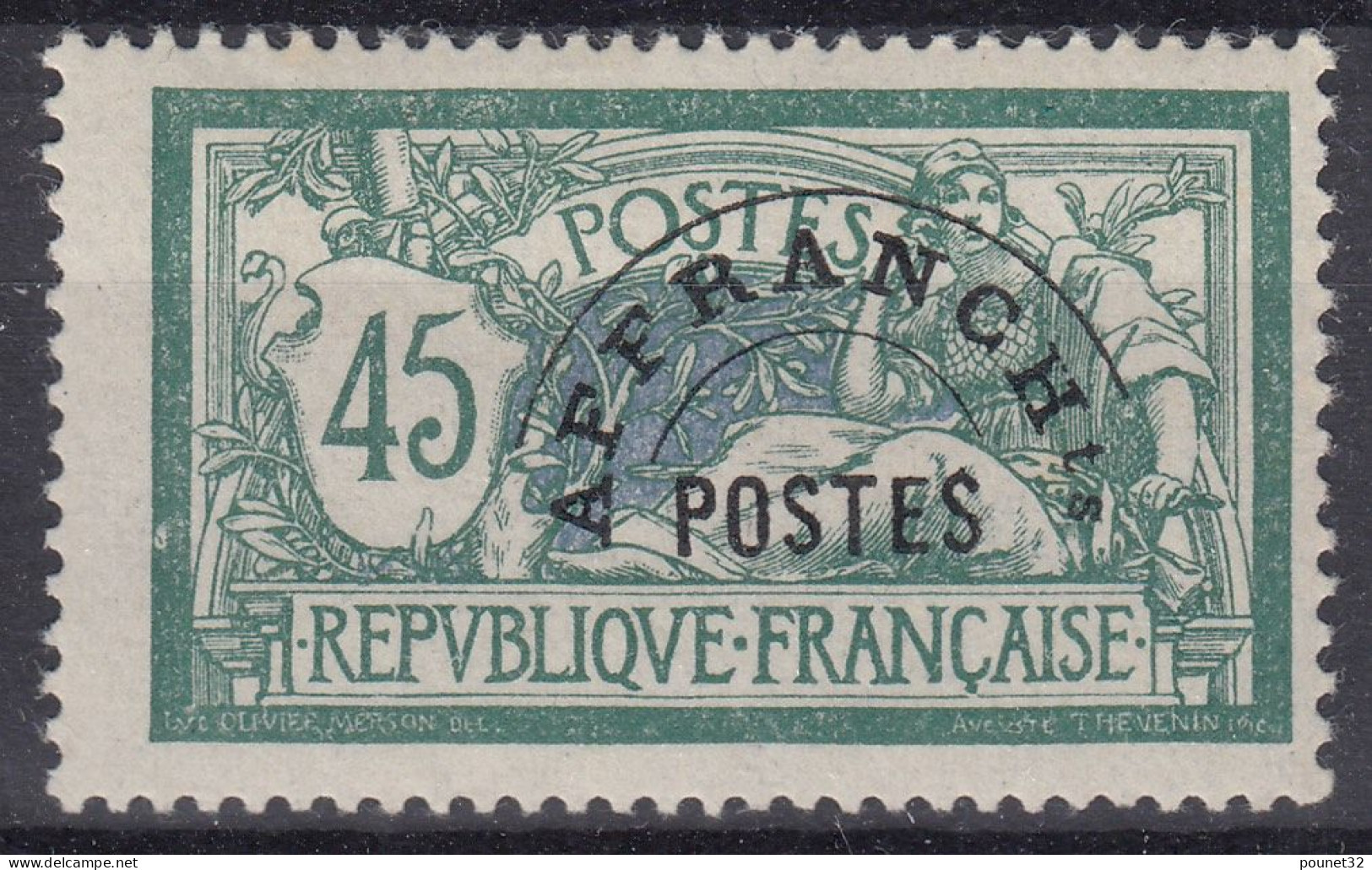 TIMBRE FRANCE PREOBLITERE MERSON N° 44 NEUF * GOMME TRACE DE CHARNIERE - 1893-1947