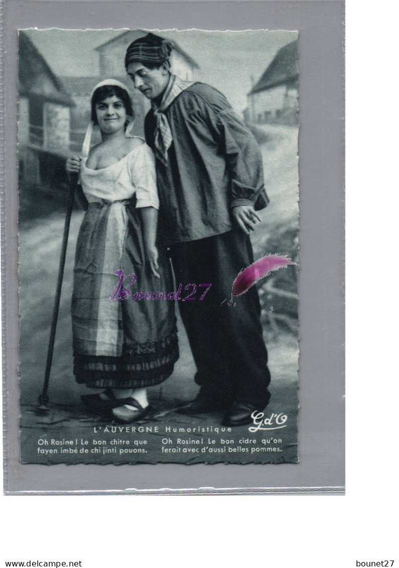 CPA - L'Auvergne Humoristique - Un Couple Rosalie Et Barthelemy En Auvergne B.C 1216 - Humour