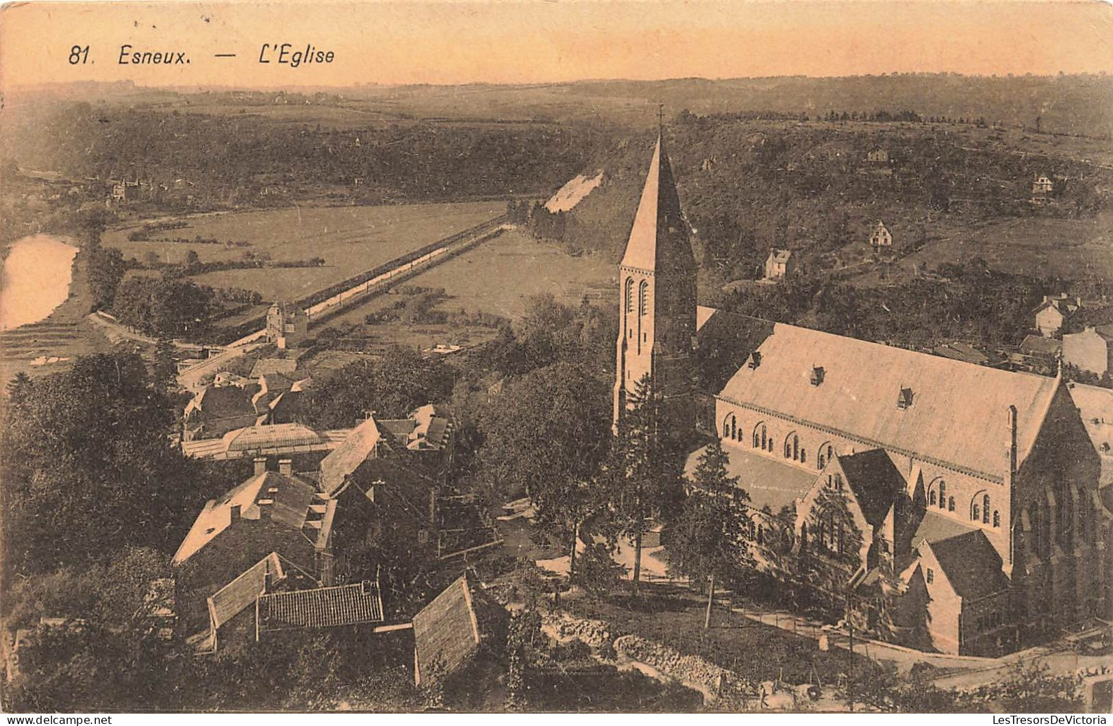 BELGIQUE - Esneux - Vue Aérienne De L'église Et Ses Environs - Carte Postale Ancienne - Esneux