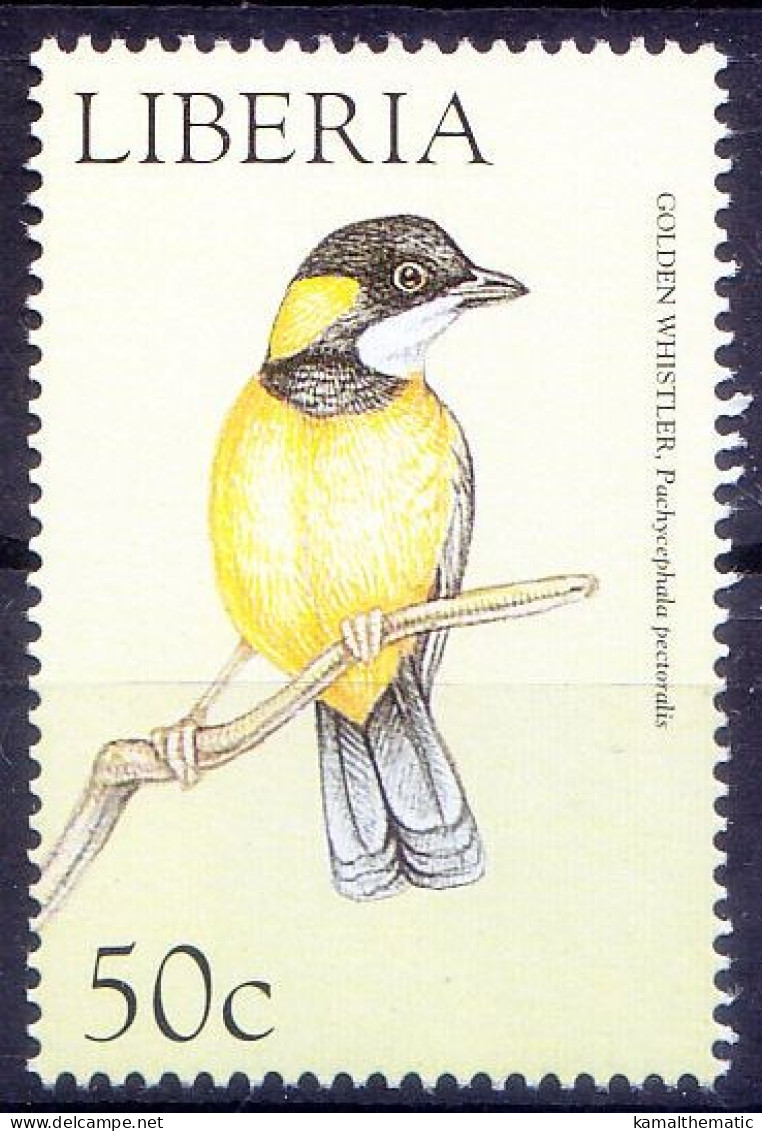 Golden Whistler, Birds, Liberia 1999 MNH - Songbirds & Tree Dwellers