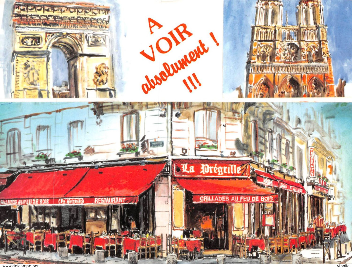 P-24-MOR-555 : PARIS  RESTAURANT LA PREGRILLE PARIS V° - Cafés, Hoteles, Restaurantes