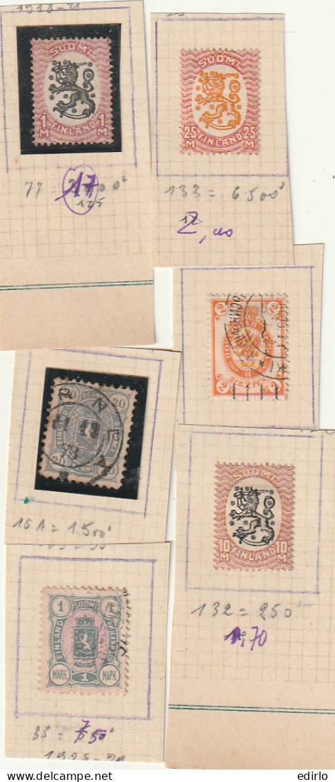 ///   FINLANDE ///   Petit Lot Premiers Timbres -- Finland - Unused Stamps