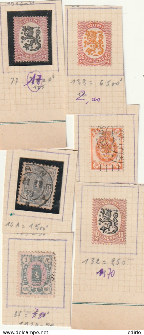 ///   FINLANDE ///   Petit Lot Premiers Timbres -- Finland - Neufs