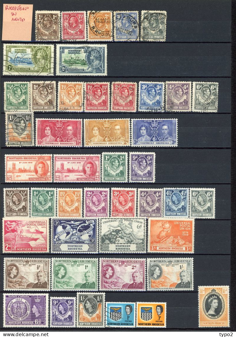 RHODESIE DU NORD PETITE COLLECTION 45 Timbres Différents * (o) Cote  Environ 40 Euro BE - Nordrhodesien (...-1963)