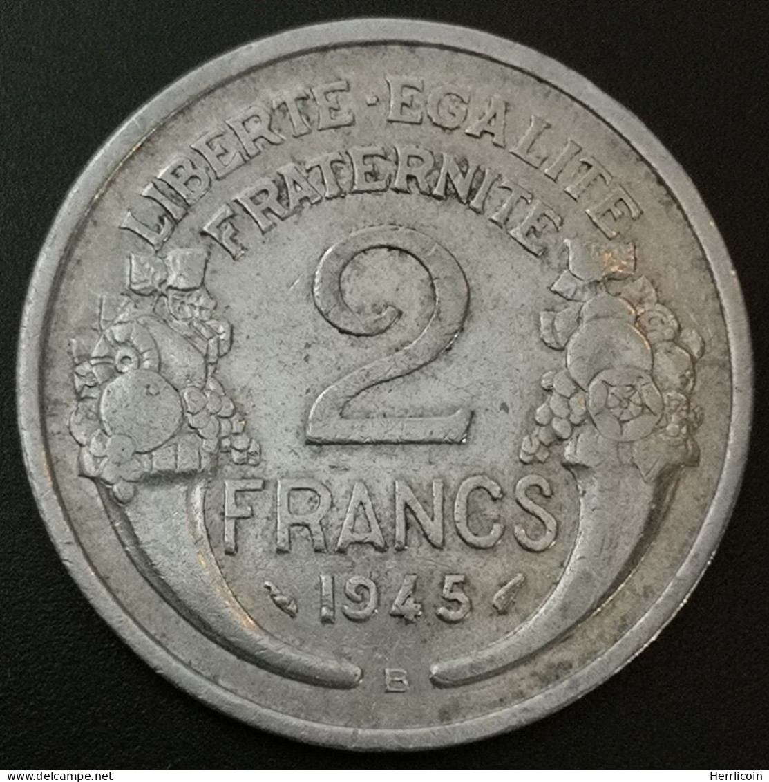 Monnaie France - 1945 B - 2 Francs Morlon Aluminium-magnésium - 2 Francs