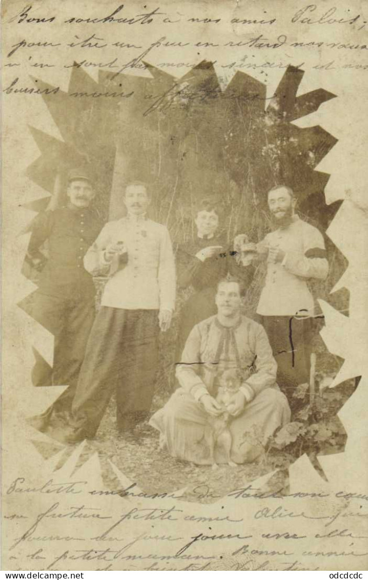 Carte Photo Personnages Pionnière RV De Blidah Vers Pau - Blida