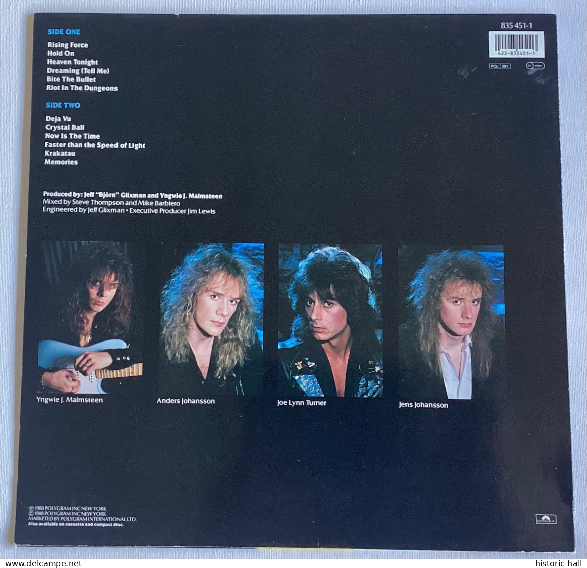 YNGWIE J. MALMSTEEN’S - Rising Force - LP - 1988 -  German  Press - Hard Rock En Metal