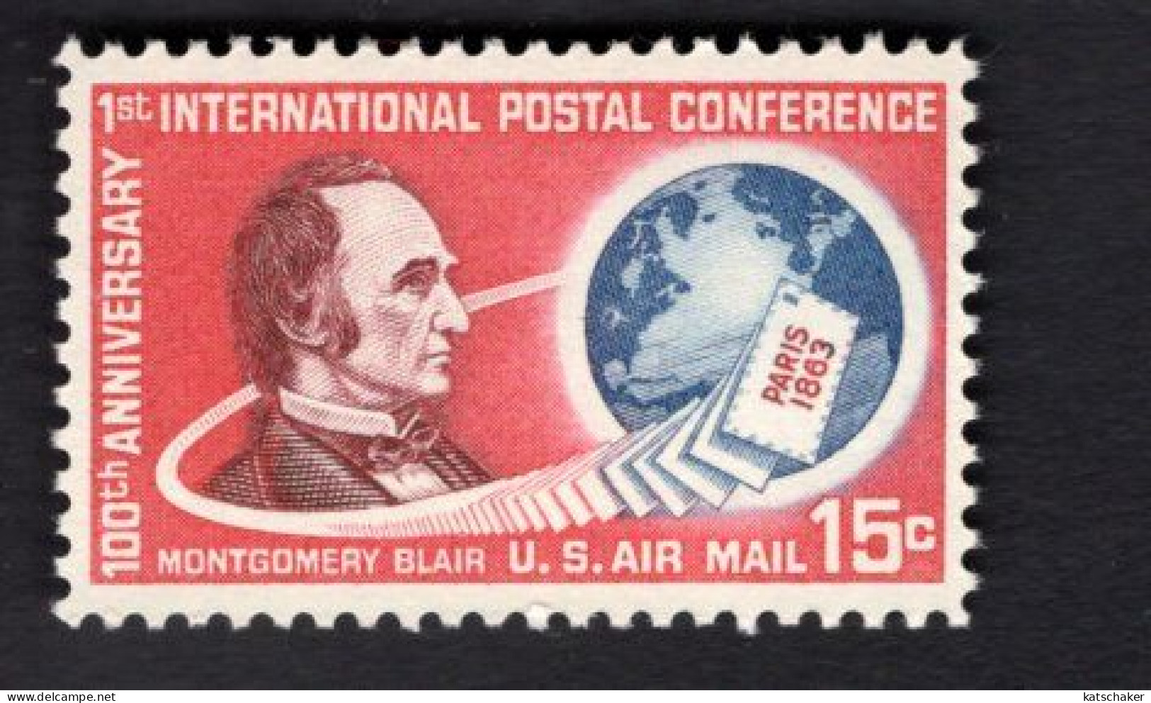 2002282371963 (XX)  SCOTT C66 POSTFRIS MINT NEVER HINGED I - MONTGOMERY BLAIR ISSUE - 3b. 1961-... Nuovi