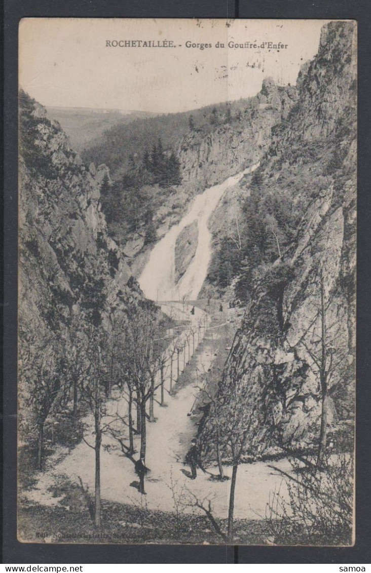 France CP Loire Rochetaillée Gorges Du Gouffre D’Enfer 1916 - Rochetaillee