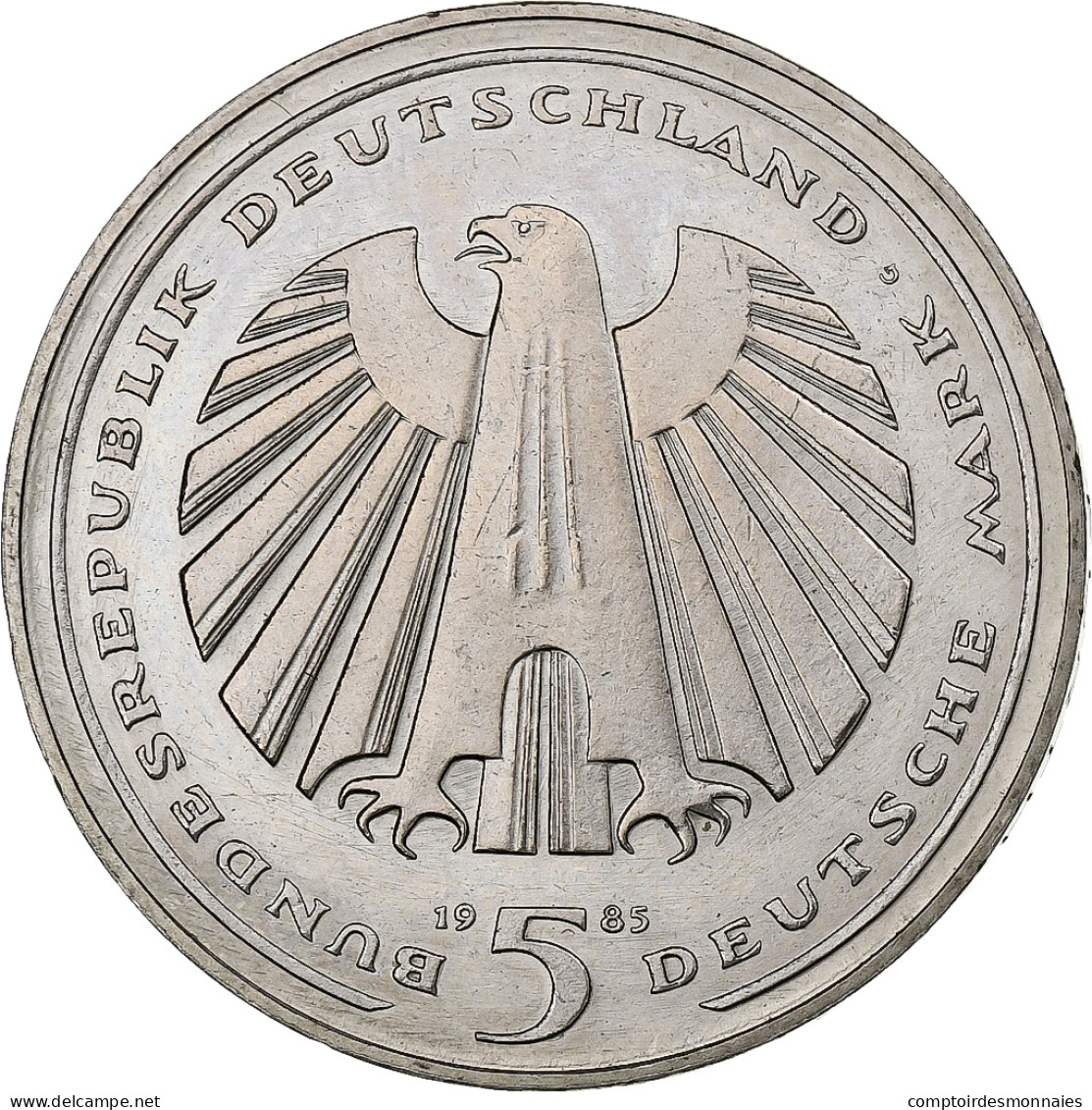 République Fédérale Allemande, 5 Mark, 1985, Karlsruhe, Copper-Nickel Clad - Conmemorativas