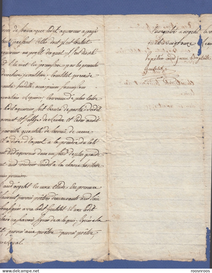 PAPIER TIMBRE 1792 - JURA - CESSION DE FONDS - LE BOURGET - Covers & Documents