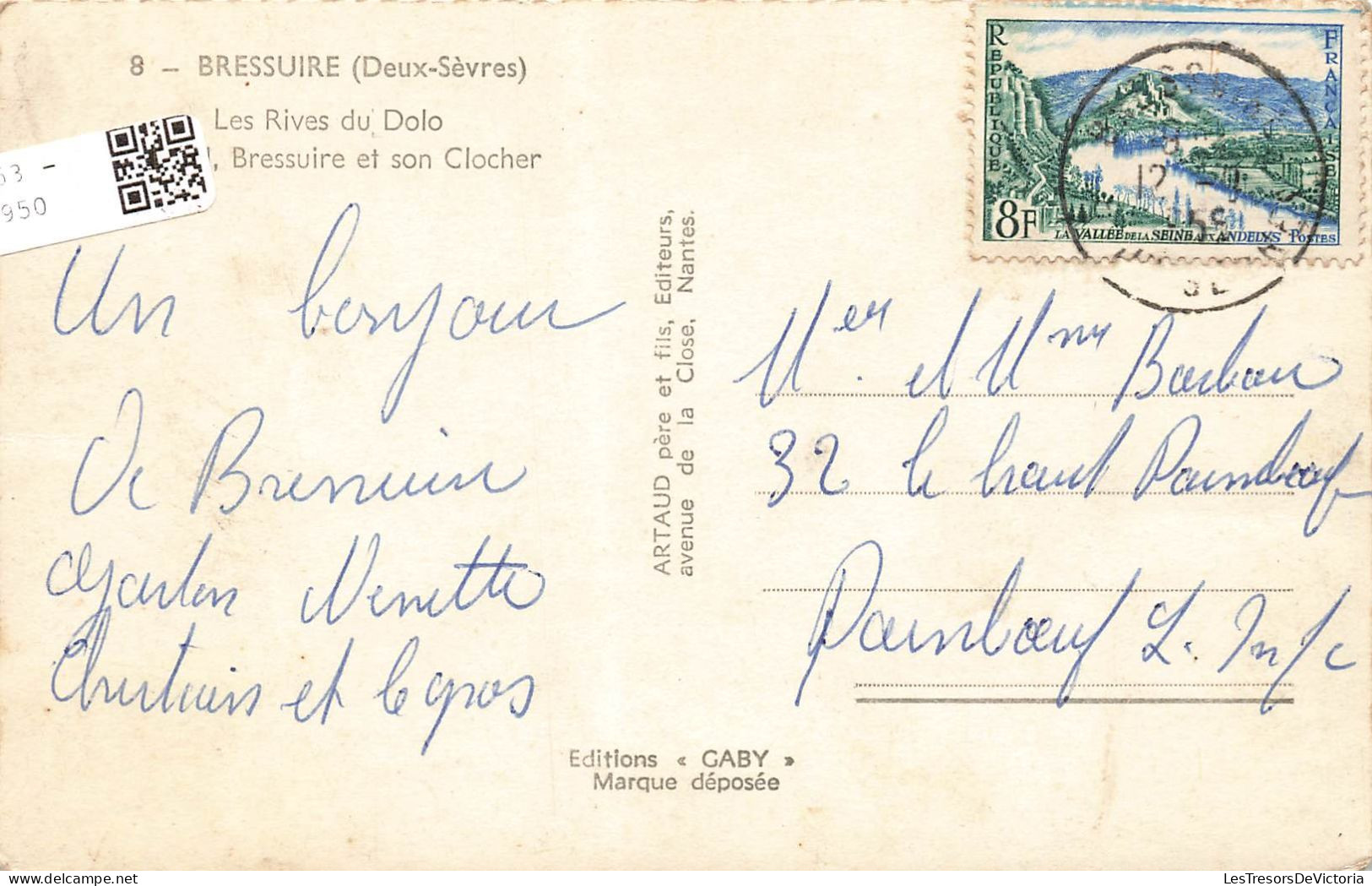 FRANCE - Bressuire (Deux Sèvres) - Les Rives Du Dolo - Bressuire Et Son Clocher - Colorisé - Carte Postale Ancienne - Bressuire