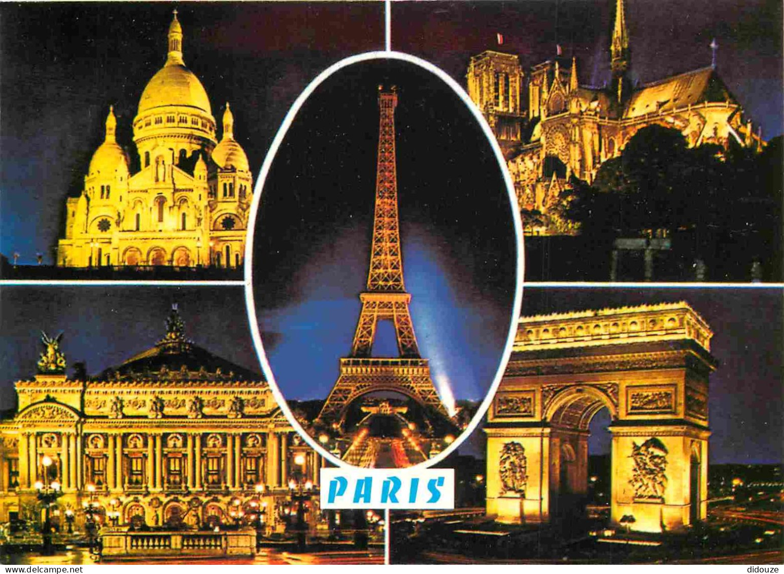 75 - Paris - La Nuit - Multivues - CPM - Voir Scans Recto-Verso - Multi-vues, Vues Panoramiques