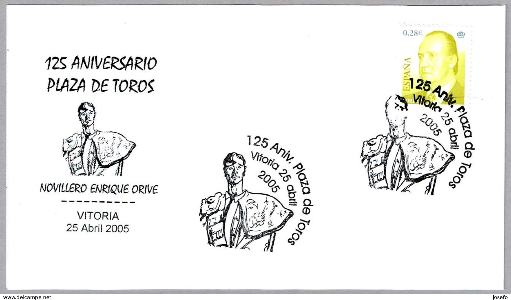 125 Años PLAZA DE TOROS - Novillero Enrique Orive. Vitoria, Alava, Pais Vasco, 2005 - Otros & Sin Clasificación