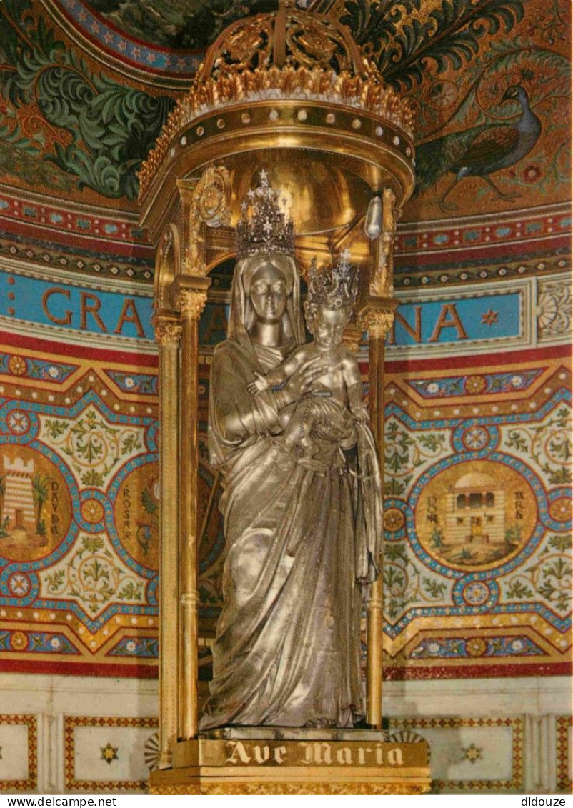 13 - Marseille - Intérieur De La Basilique Notre Dame De La Garde - Statue D'argent Du Maître-Autel - Art Religieux - CP - Notre-Dame De La Garde, Ascenseur