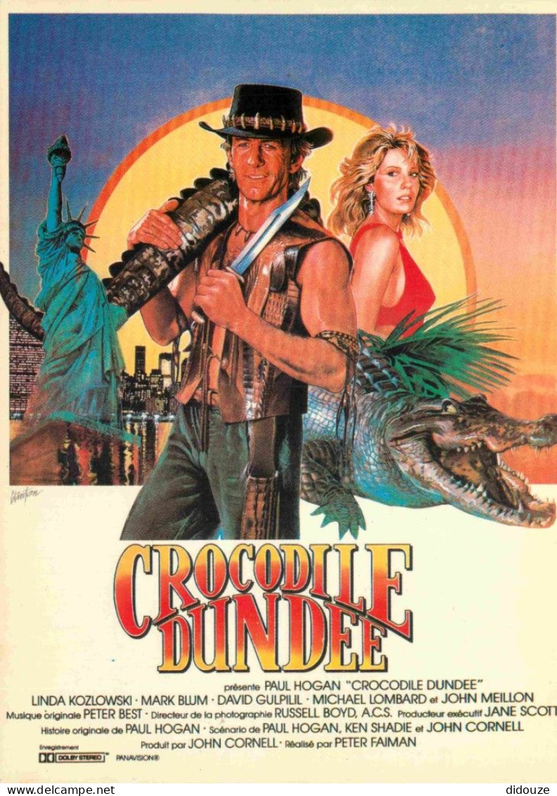 Cinema - Affiche De Film - Crocodile Dundee - Paul Hogan - Linda Kozlowski - CPM - Carte Neuve - Voir Scans Recto-Verso - Plakate Auf Karten