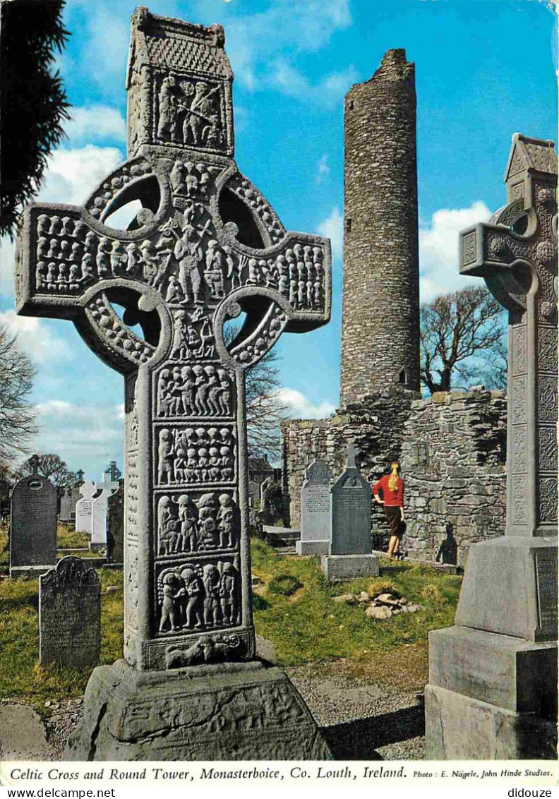 Irlande - Louth - Monasterboice - Celtic Cross And Round Tower - CPM - Voir Scans Recto-Verso - Louth