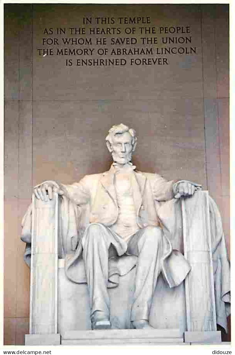 Etats Unis - Washington - Lincoln Memorial - Lincoln Statue - Carte Neuve - CPM - Voir Scans Recto-Verso - Washington DC