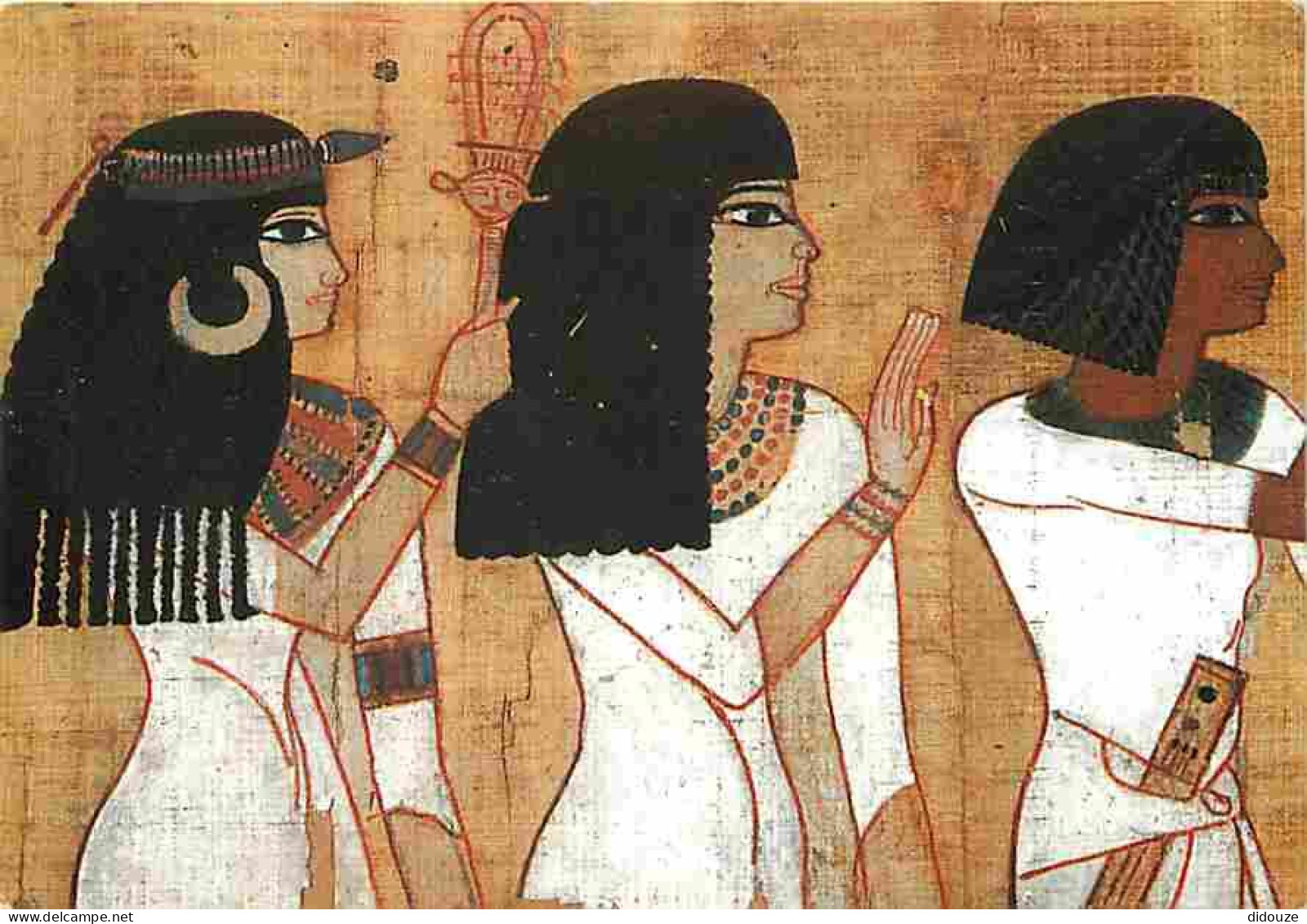 Art - Peinture Antique - Egypte - Le Défunt Neb-qued Suivi De Sa Mère Et De Sa Soeur Joueuse De Sistre - CPM - Voir Scan - Antiek