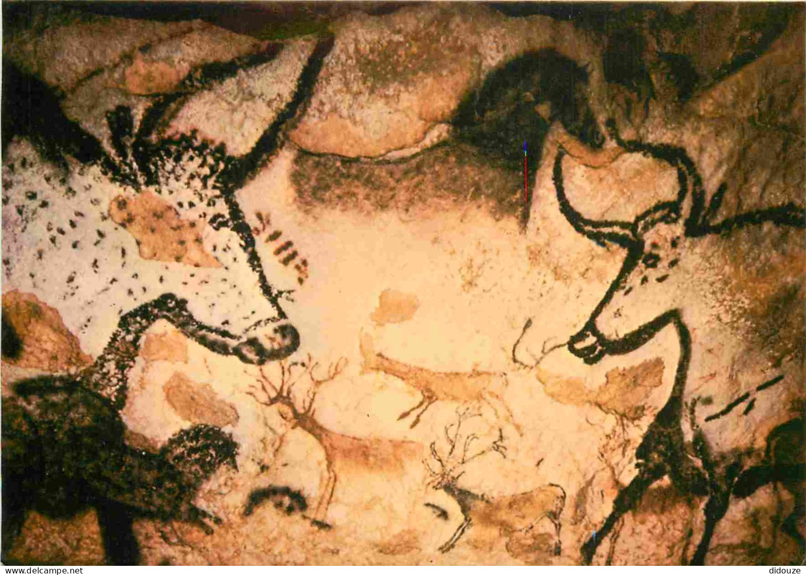 24 - Montignac Sur Vézère - Grotte Préhistorique De Lascaux - Cheval Rouge à Crinière Noire Et Groupe De Cerfs - Art Pei - Montignac-sur-Vézère