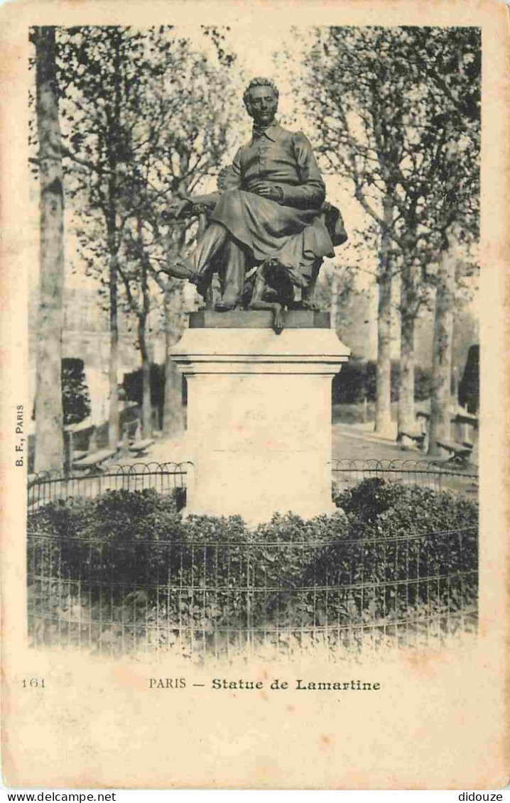 75 - Paris - Statue De Lamartine - Précurseur - CPA - Voir Scans Recto-Verso - Standbeelden