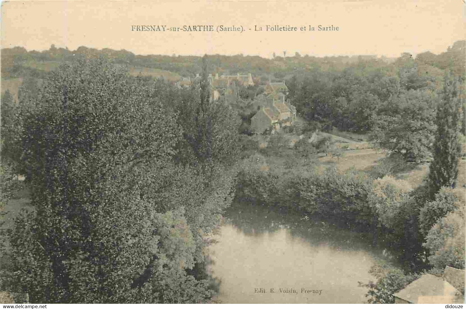 72 - Fresnay Sur Sarthe - La Folletière Et La Sarthe - CPA - Voir Scans Recto-Verso - Autres & Non Classés