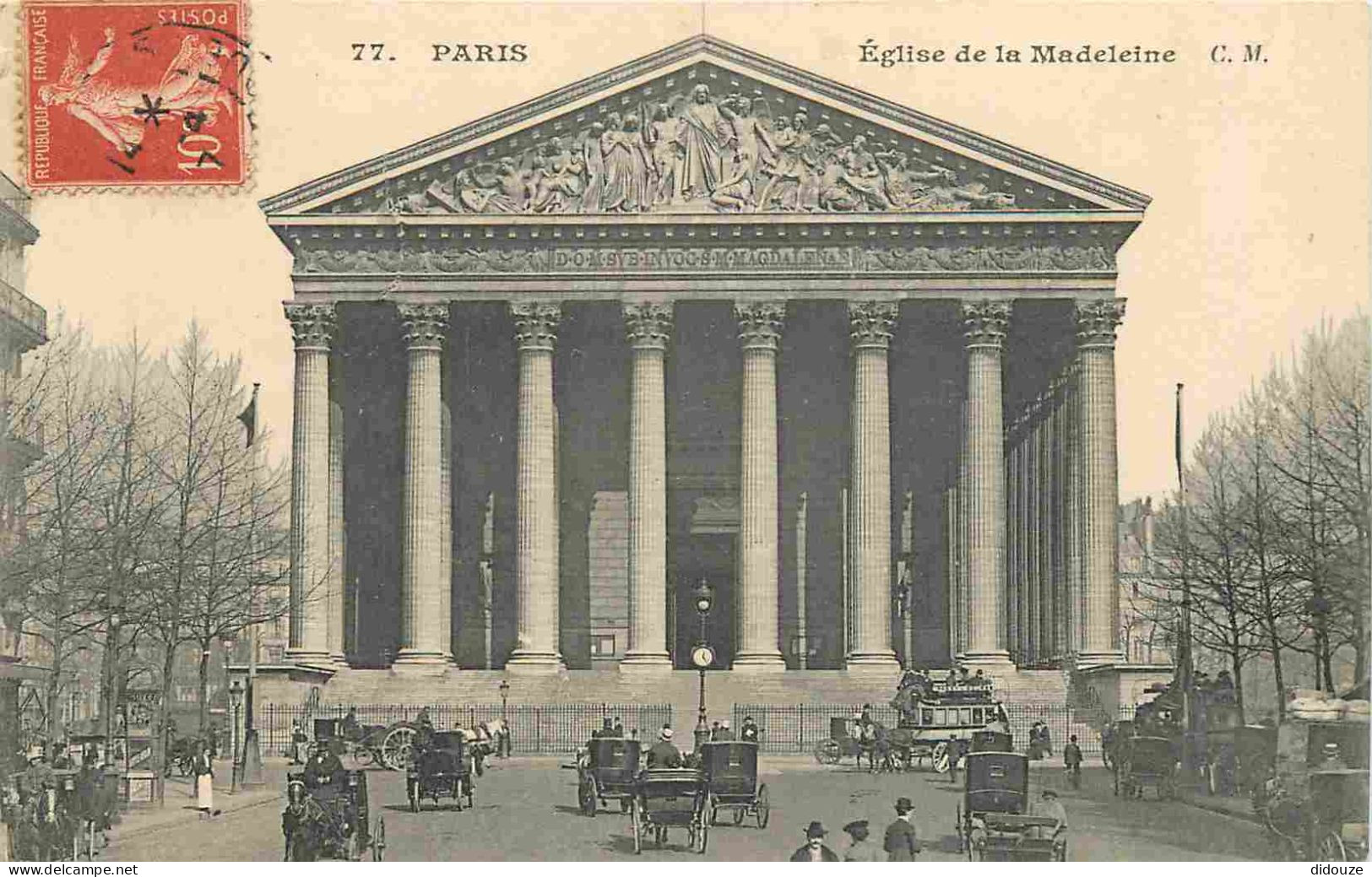 75 - Paris - Eglise De La Madeleine - Animée - Correspondance - CPA - Voir Scans Recto-Verso - Eglises