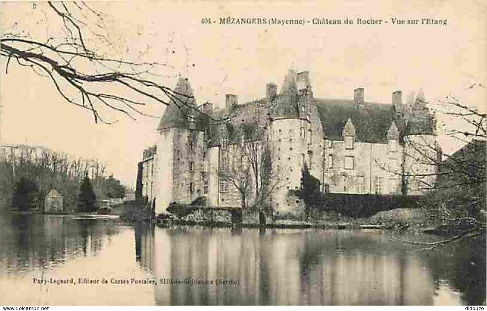 53 - Mézangers - Le Château Du Rocher - Vue Sur L'étang - CPA - Voir Scans Recto-Verso - Otros & Sin Clasificación