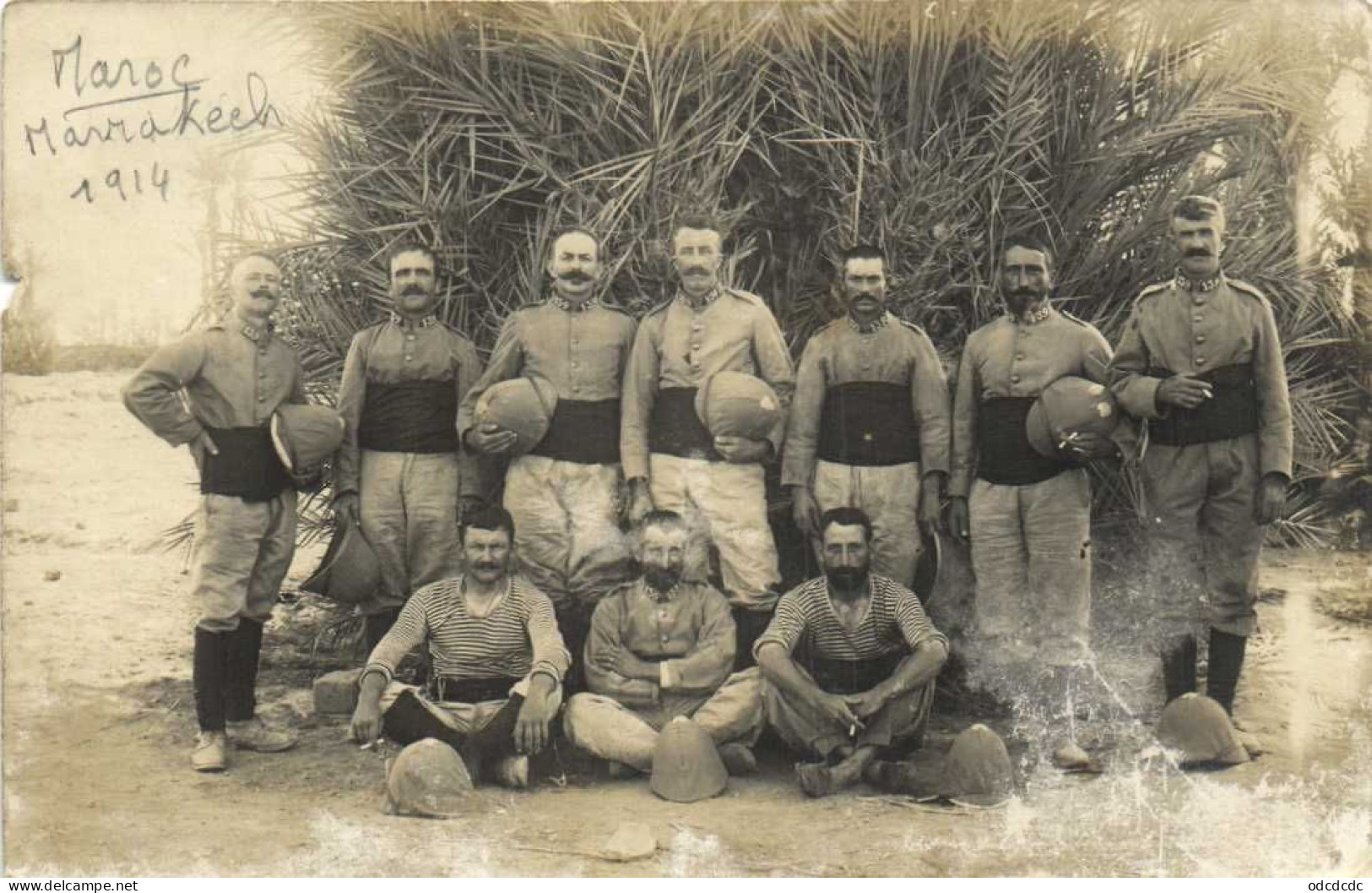 Carte Photo Miluitaires Marrakech  1914 RV - Marrakesh