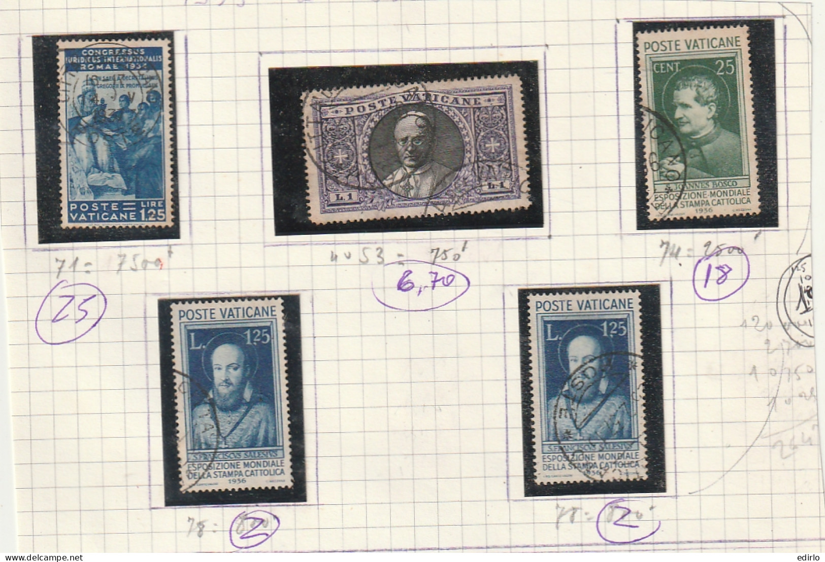 ///  VATICAN  ///  PETIT LOT  1933 ... ---  - Used Stamps