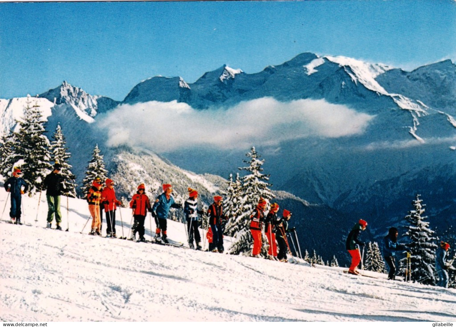 74   -  Haute Savoie -  Le Plateau D ASSY - PLAINE JOUX ( Passy ) Les Cours De Ski Face Au Massif Du Mont Blanc - Passy